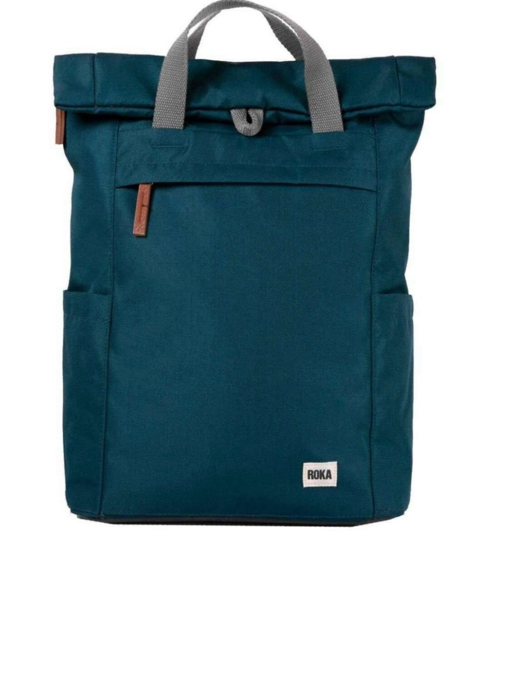 Roka Teal Canvas Backpack for Women - Sustainable Everyday Carry